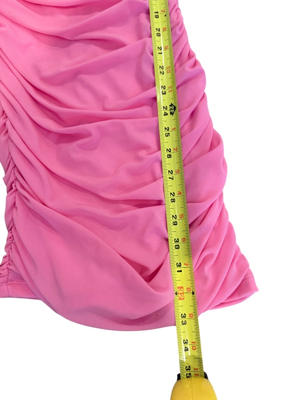 Hello Molly Pink Ruched Party It Up Dress One Shoulder Mini Size S 4 NWT Revolve - Picture 7 of 7